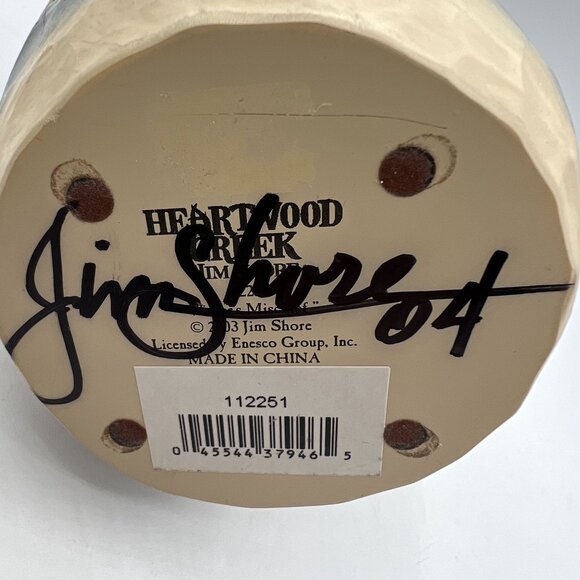 Jim Shore SIGNED 2004 Collectors Heartwood Creek 12" Winter Mischief Snowman - Picture 3 of 12